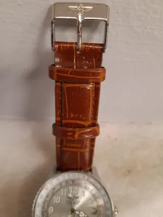 Reloj Breitling Correa Marrón y Esfera Plateada