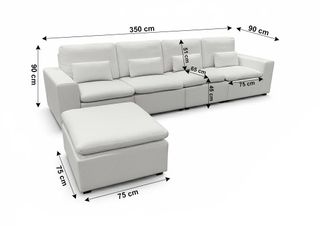 Sofá alto confort 350 cm ¡PÁGALO EN CASA!