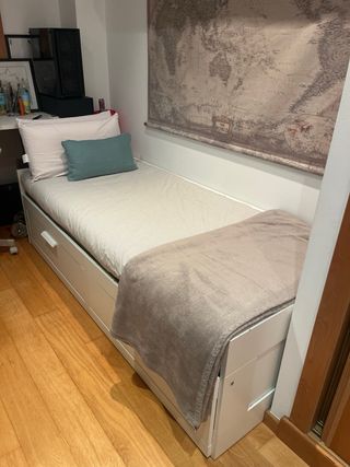Cama nido IKEA BRIMNES 2 cajones 2 colchones