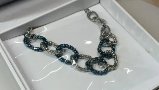 Pulsera Lotus Style Mujer Azul y Plata