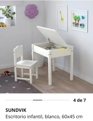 Escritorio de madera blanco