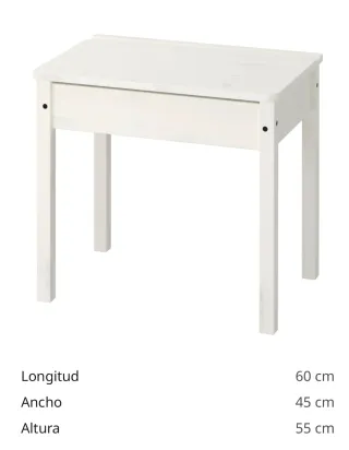 Escritorio de madera blanco