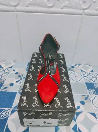 Zapatos de baile Reina Talla 36 Rojo. Nuevos