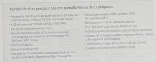 MacBook Pro Retina 13 2013 Plata
