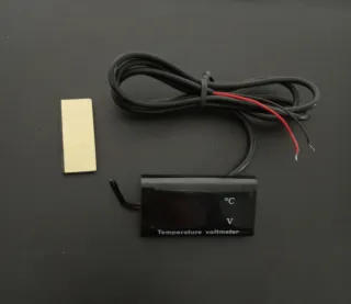 Voltmetro Temperatura Moto Nero Rosso