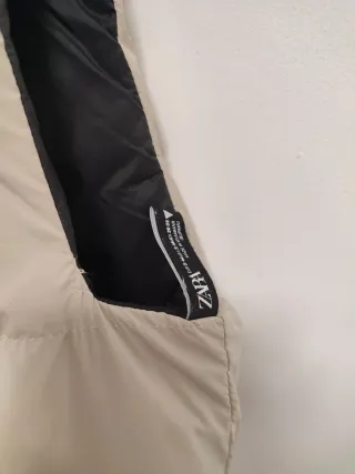 Chaleco Reversible Zara Woman Negro/Beige