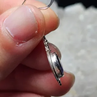 Pendientes Plata 925 Amatista Ovalada