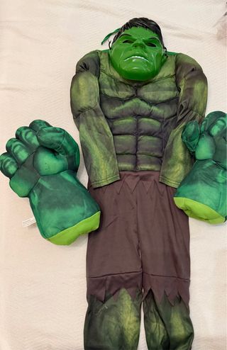 Disfraz Hulk niño con puños