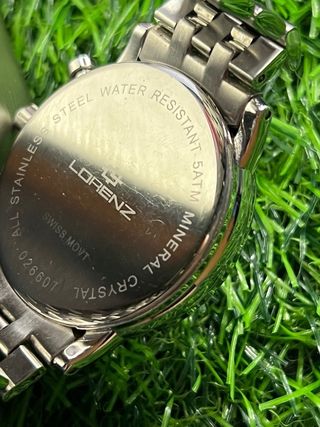 Reloj Lorenz Cronógrafo Negro y Plateado