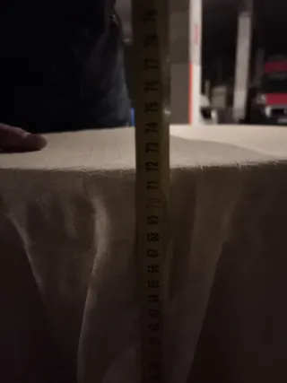 Mesa camilla redonda tela beige