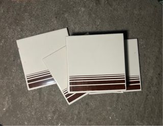 Baldosa rayas marrón 15x15cm (14 uds)