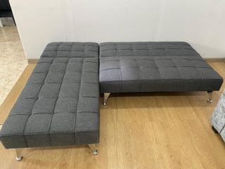 REBAJA Sofá cama chaise respaldo ajustable