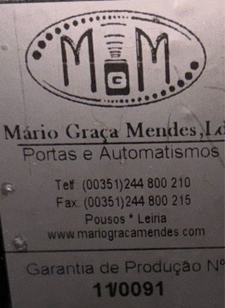 Puerta de garaje automática Marca MGM