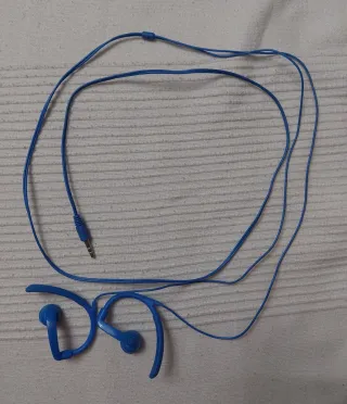 Auriculares azules deportivos