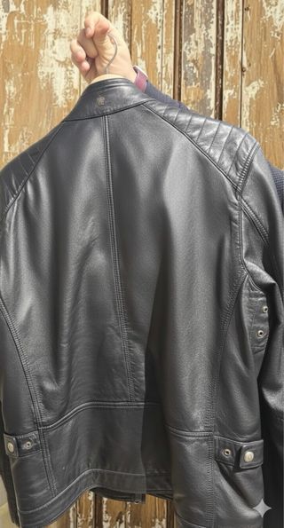 Chaqueta CUERO negro MassimoDutti talla L