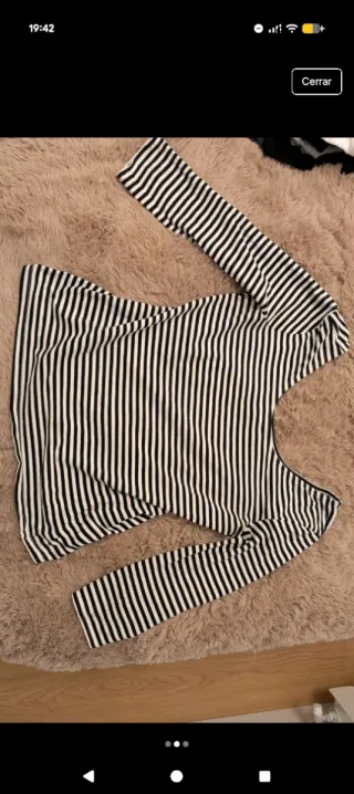 Camiseta de rayas manga 3/4