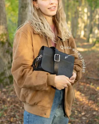 Bolso de cuero, hecho a mano