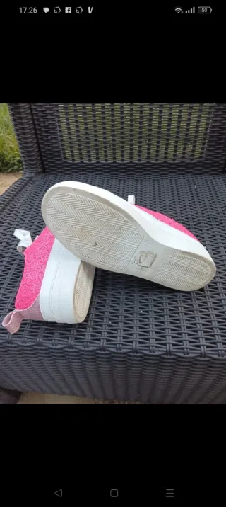 Sapatilhas Lola Casademunt Rosa e Brancas