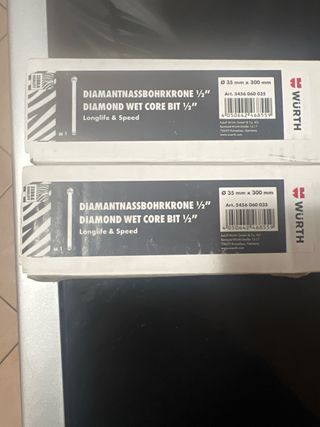 Wurth 2 punte corona diamantate taglio a umido