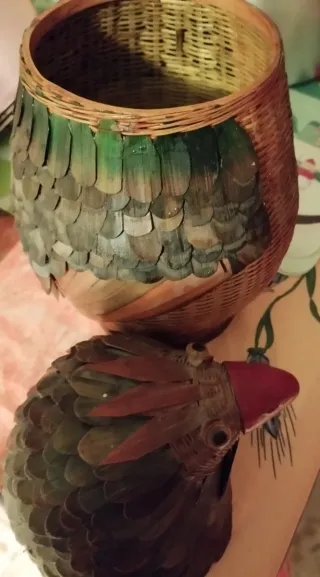 Cesto artigianale vimini forma animale