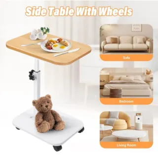 Mesa auxiliar regulable madera y metal