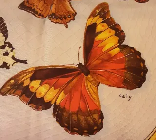 Pañuelo Hermès Seda Mariposas Multicolor