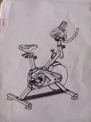 Bicicleta Spinning Sport negra y roja