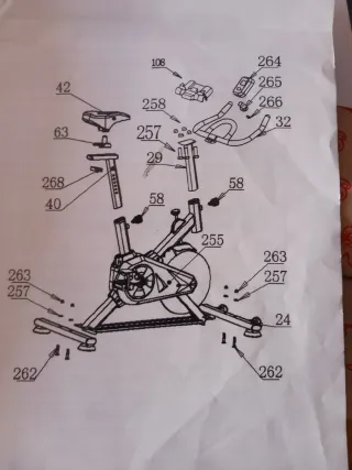 Bicicleta Spinning Sport negra y roja