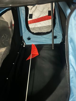 Remolque Bicicleta Mascota Azul/Negro