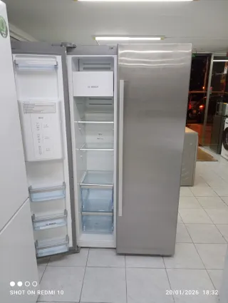 NEVERA MARCA BOSCH doble puerta acero inoxidable