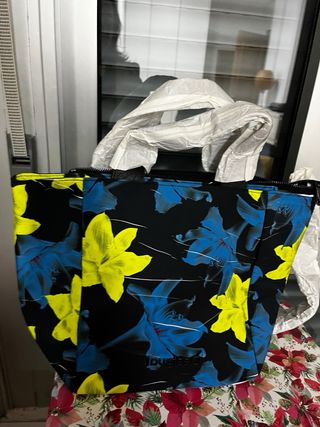 Bolso flores primavera desigual