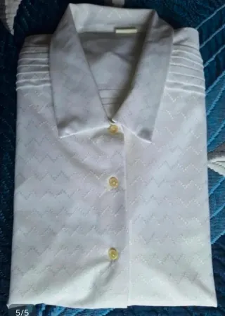 Blusa blanca manga larga talla 48