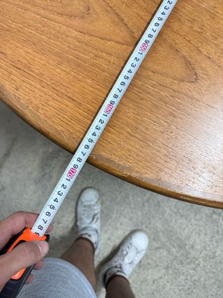 Mesa comedor redonda extensible madera