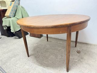 Mesa comedor redonda extensible madera