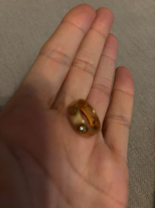 Anillo Cartier Love 3 diamantes oro rosa.