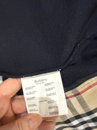 Chaqueta Burberry Mujer Azul y Beige