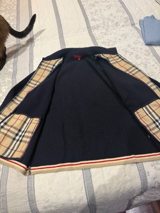 Chaqueta Burberry Mujer Azul y Beige