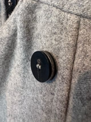 Abrigo largo de paño gris Zara S