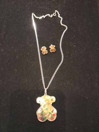 Collar Oso Tous Plata Multicolor