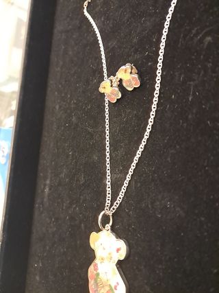 Collar Oso Tous Plata Multicolor