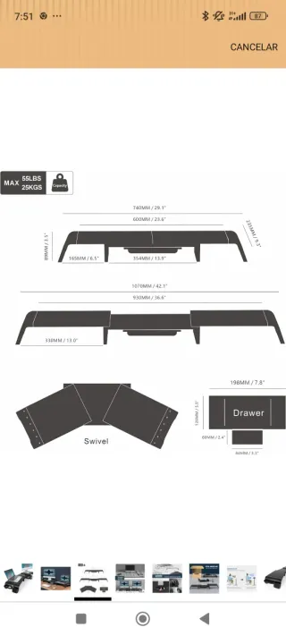 Soporte Monitor Fenge Negro