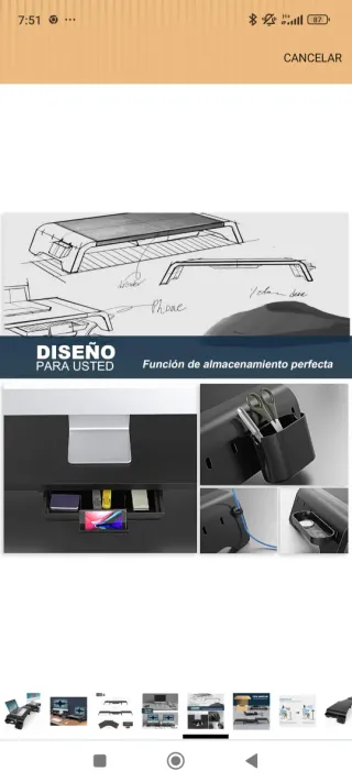 Soporte Monitor Fenge Negro