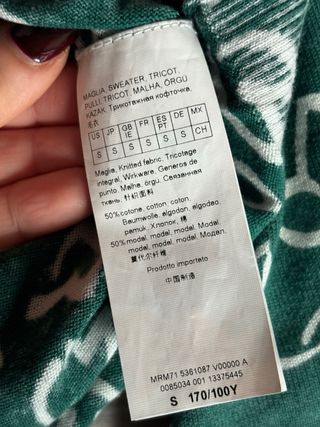 Maglia verde Marina Sport Marina Rinaldi Tg. S