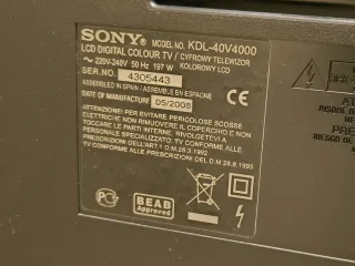 Televisor Sony Bravia 40 Negro