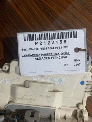 Cerradura Puerta Seat Altea 2.0 TDI