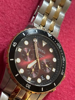 Orologio Uomo Fossil FS5881 Oro/Argento