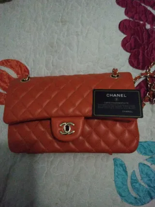Bolso Chanel Naranja Original bolso vale 7,500