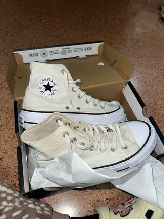 Converse plataforma altas blanco