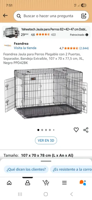 Jaula para perro grande (XXL)