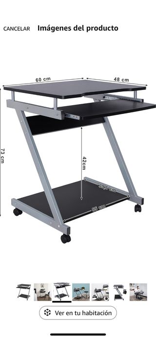 Mesa de ordenador con bandeja extraíble N213